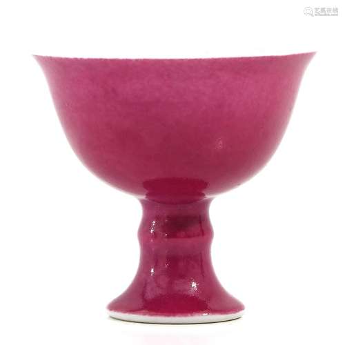 A Ruby Glaze Stem Cup