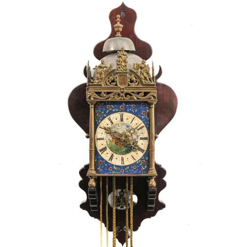 A 18th Century Zaanland Wall Clock or Stoelklok