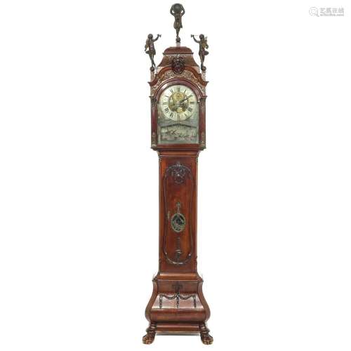 A Dutch 18th Century Standing Clock