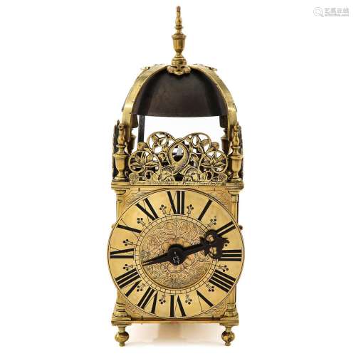 An English Lantern Clock Signed Thomas Wheeler Circa 1670