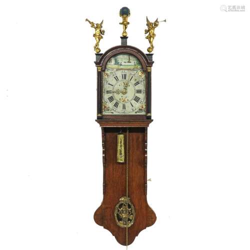 A 19th Century Friesland Wall Clock or Staartklok