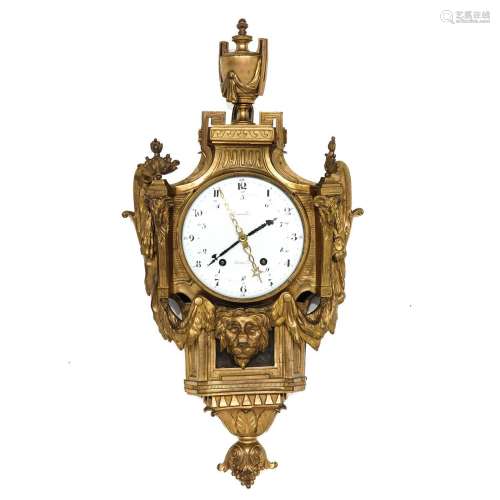 A Cartel Clock Signed Persevalle Reims Circa 1793