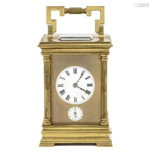 A Brass Carriage Clock with Alarm