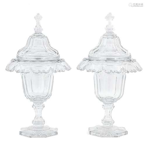 A Lot of 2 19th Century Crystal Coupes