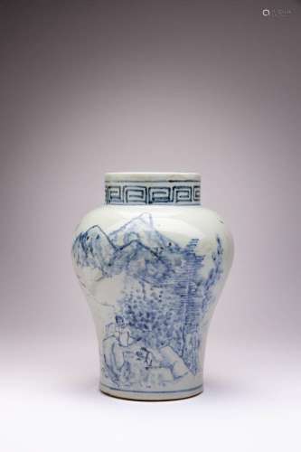 A KOREAN BLUE AND WHITE VASE JOSEON OR LATER, 19TH OR 20TH C...