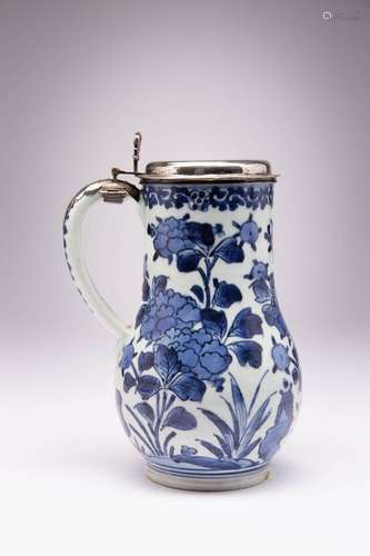 A JAPANESE ARITA BLUE AND WHITE TANKARD EDO PERIOD, C.1660-8...