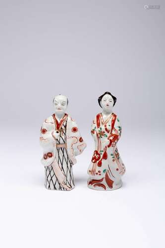 TWO SMALL JAPANESE IMARI FIGURES EDO PERIOD, C.1700 Both dep...