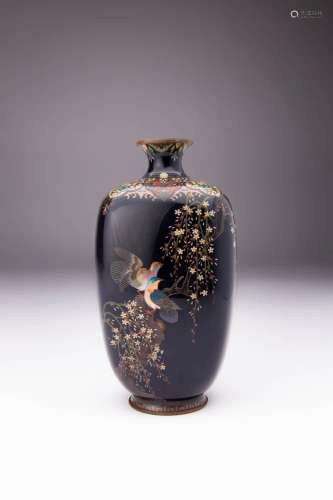 A JAPANESE CLOISONNE VASE BY OTA KICHISABURO MEIJI ERA, 19TH...