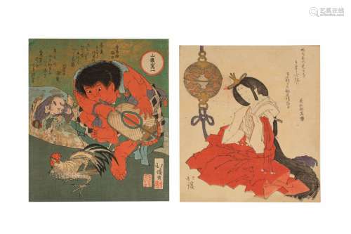 TOTOYA HOKKEI (1780-1850) EDO PERIOD, 19TH CENTURY Two Japan...