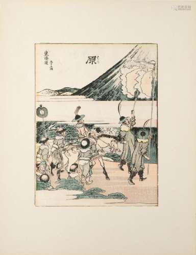 KATSUSHIKA HOKUSAI (1760-1849) EDO PERIOD, C.1806 Three Japa...