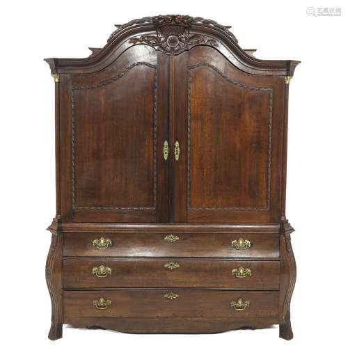 A Dutch Oak Cabinet Circa 1800