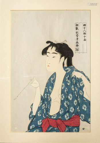 AFTER KITAGAWA UTAMARO (1753-1806) SHOWA ERA, C.1960 A Japan...