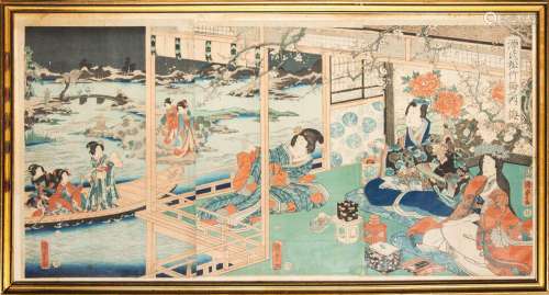 UTAGAWA KUNISADA II (1823-80) EDO PERIOD, 19TH CENTURY Two J...