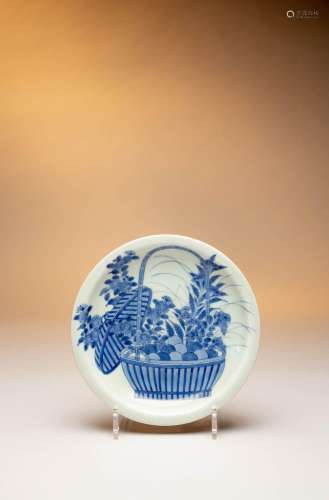 A JAPANESE NABESHIMA BLUE AND WHITE DISH EDO PERIOD, C.1700-...