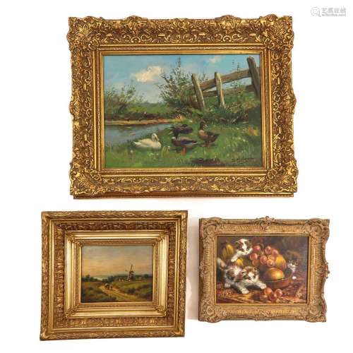 A Collection of 3 Paintings