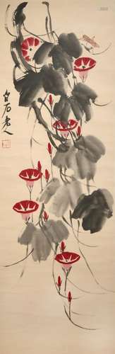 AFTER QI BAISHI (20TH CENTURY) MORNING GLORY A Chinese paint...