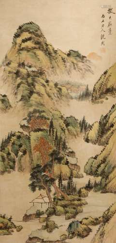AFTER SHEN ZHOU (19TH CENTURY) MOUNTAINOUS LANDSCAPE A Chine...