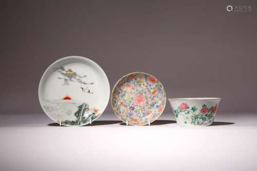 THREE CHINESE PORCELAIN ITEMS REPUBLIC PERIOD AND LATER One ...
