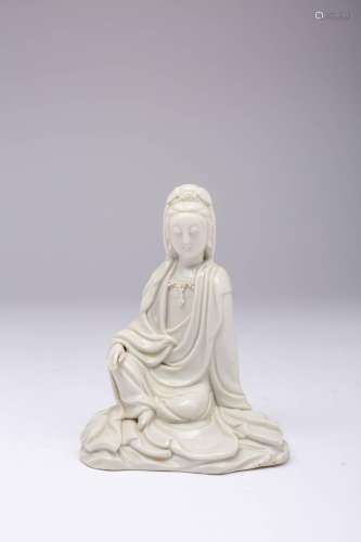 A CHINESE BLANC DE CHINE FIGURE OF GUANYIN 17TH/18TH CENTURY...