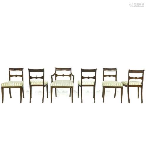 A Set of 6 19th Century English Mahogany Chairs