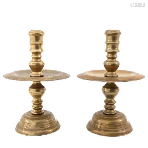 A Pair of 18th Century Candlesticks