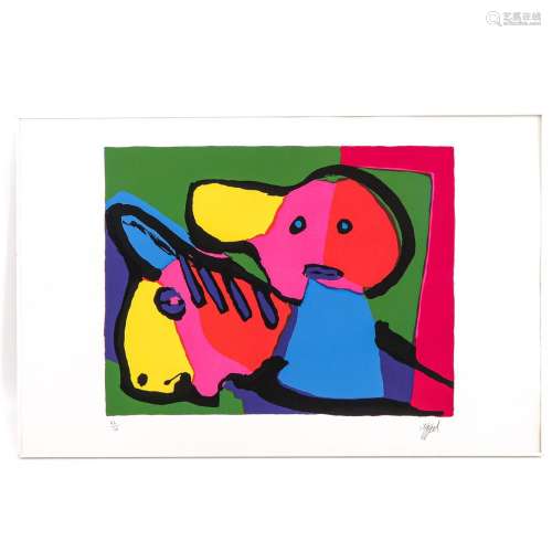 A Lithograph Signed Karel Appel