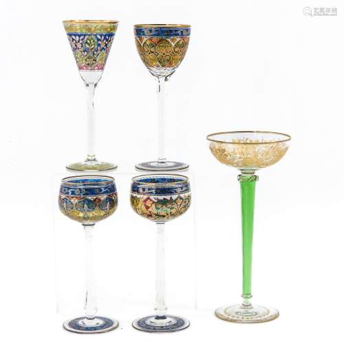 A Collection of 5 19th Century Glasses
