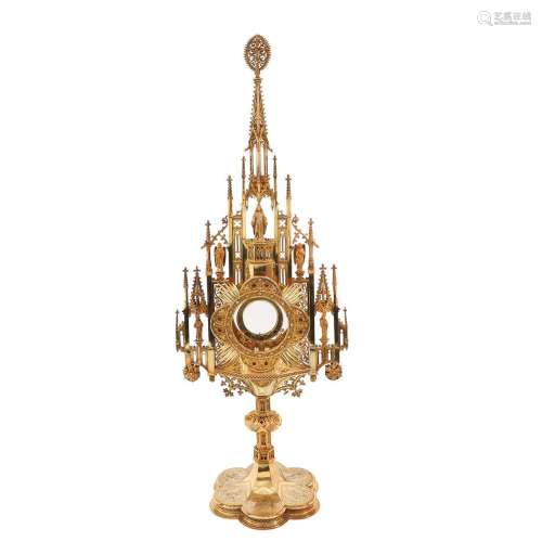 A Neo Gothic Tower Monstrance with Diamonds
