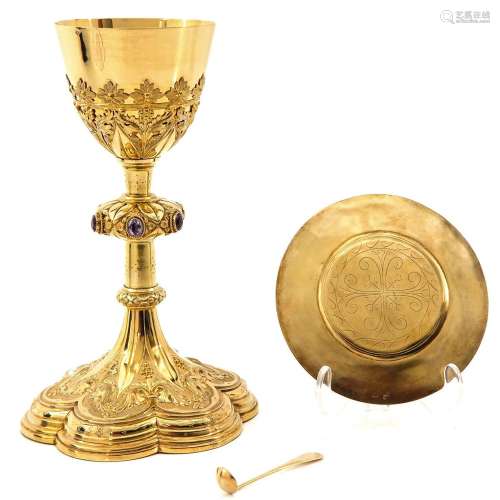 A Gold Plated Silver Chalice Circa 1840