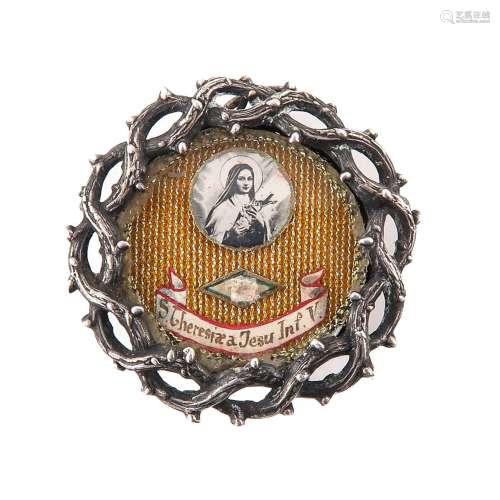 A Relic Holder Including Relic of Saint Theresa with Certifi...