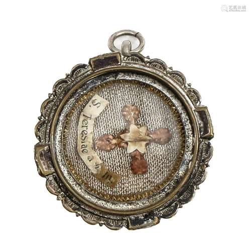 A Relic Holder Including Relic of Saint Theresa with Certifi...
