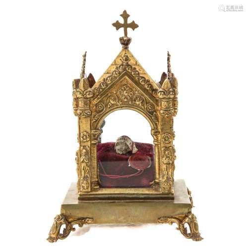 A Bronze Relic Shrine with Relics