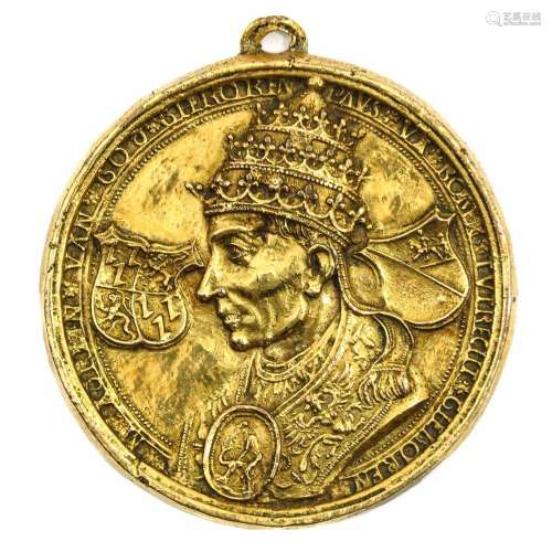 A Rare Gold Plated Token from Pope Adrian VI