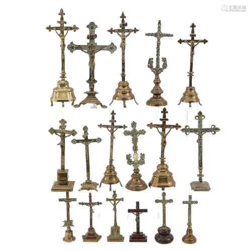 A Collection of 17 Crucifix