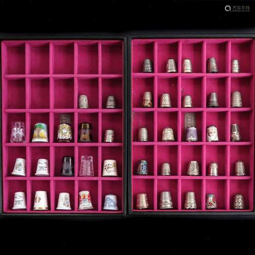 A Collection of 42 Thimbles