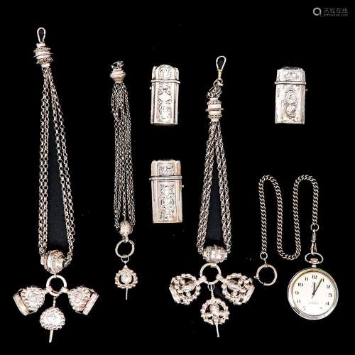 A Pocket Watch and Accesories