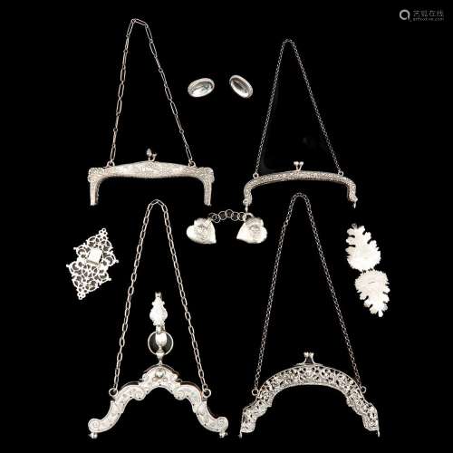 A Collection of Silver Clasp and Purse Frames