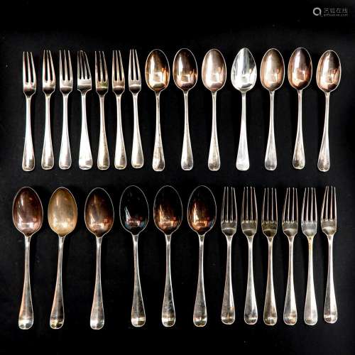 A Collection of Silver Cutlery