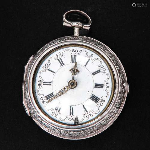 A Silver Pocket Watch Signed Witter London Circa 1760