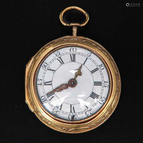 A Gold Plated Pocket Watch Signed Thomas White London