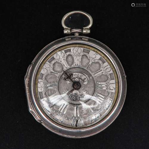 A Silver Pocket Watch Signed Cole London Circa 1750