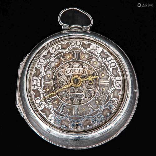 An 18th Century Silver Pocket Watch Signed Gould London
