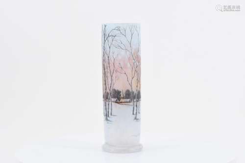 Small vase with winter landscape