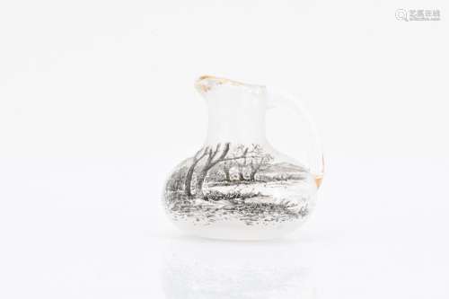 Miniature pitcher with lake landscape