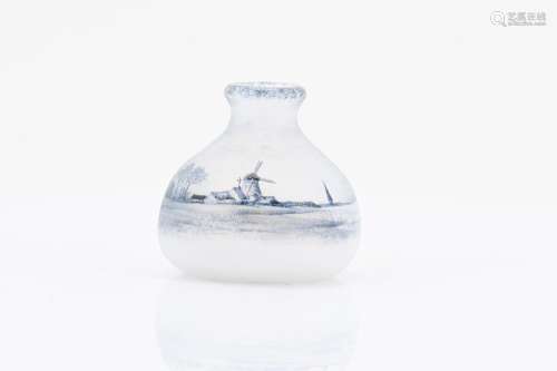 Miniature vase with Dutch townscape