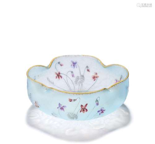 Bowl with floral decor