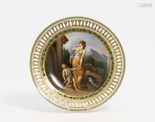 Plate with biblical scene