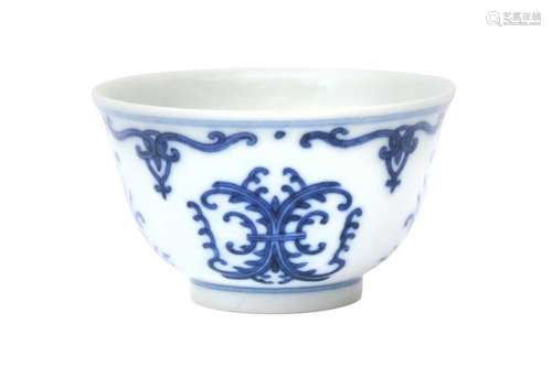 A CHINESE BLUE AND WHITE `HONEYSUCKLE` CUP