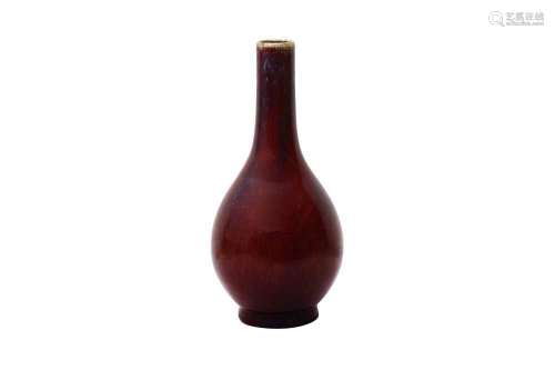 A CHINESE FLAMBÉ-GLAZED BOTTLE VASE