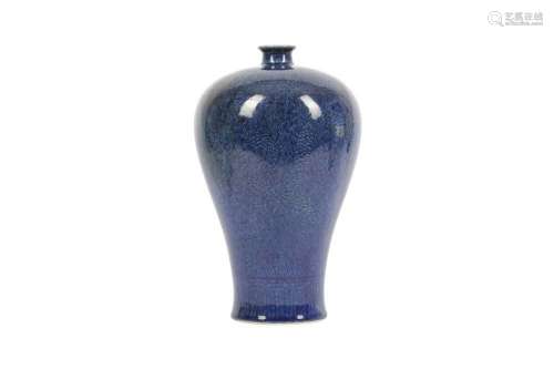 A CHINESE POWDER-BLUE ANHUA-DECORATED `DRAGON` VASE, MEIPING